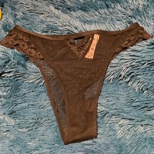 NWT  Victoria’s Secret dream angels Brazillion black lace underwear new size